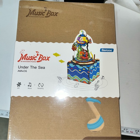 Robotime 3D Wooden Puzzle Music Box Under The Sea - Picture 2 of 10